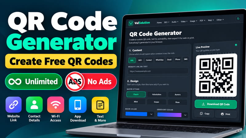 QR Code Generator: Create Free QR Codes, Unlimited, No Ads