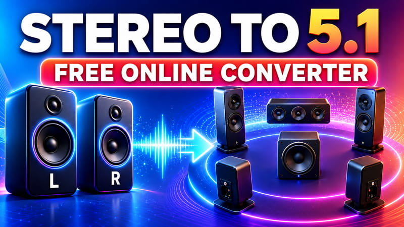 How to convert Mono or Stereo audio to 5.1 Channel online?